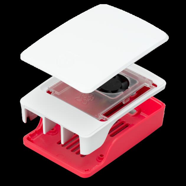 RASPBERRY Pi 5 Skrinka s chladičom, malinová/biela